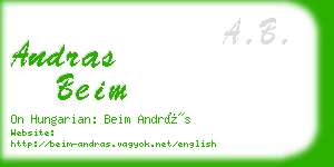 andras beim business card